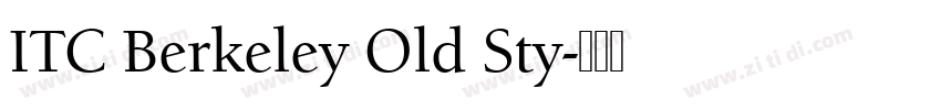 ITC Berkeley Old Sty字体转换